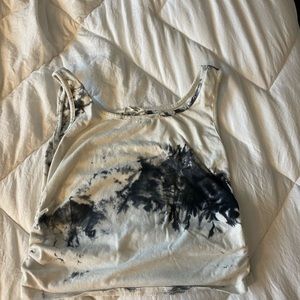 tie-dye black and white shirt
